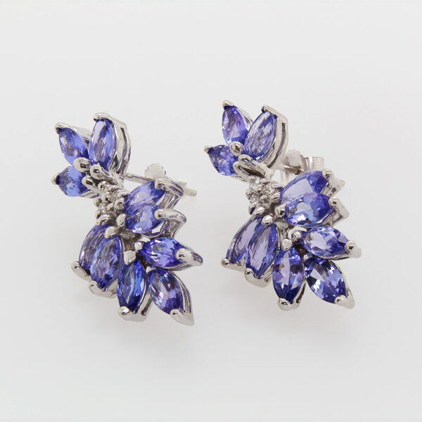 "Delphinium" Tanzanite Earrings - Image 2