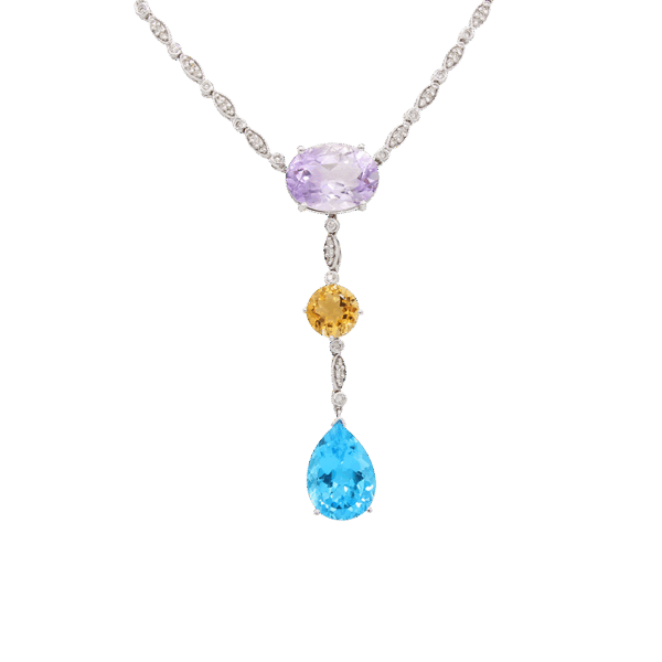 "Vivid" Multistone Necklace