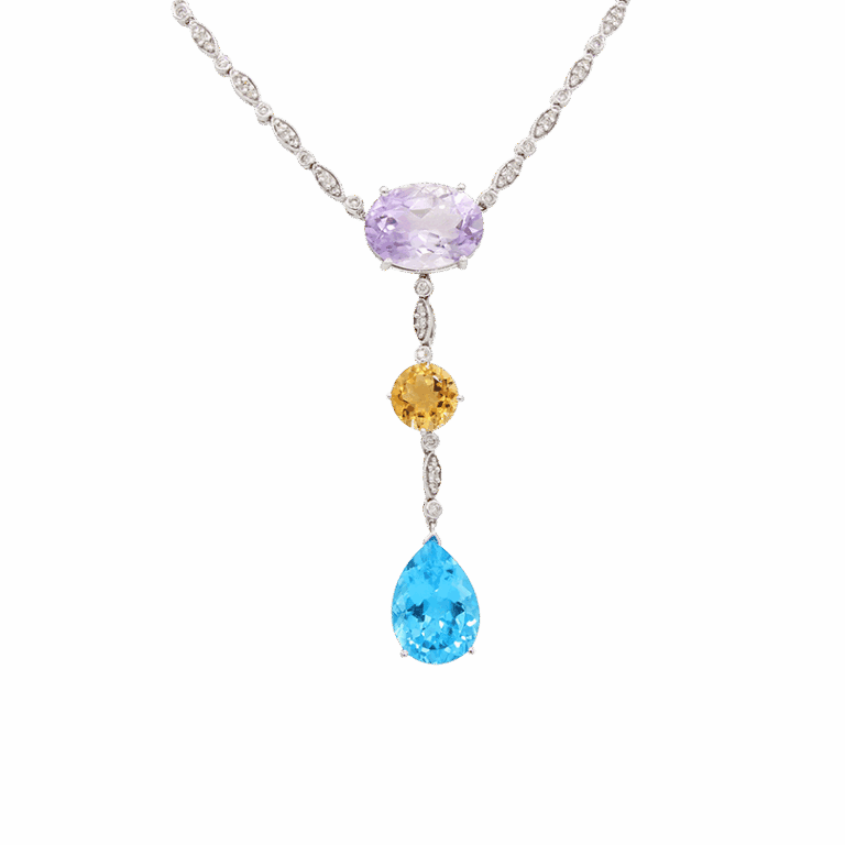"Vivid" Multistone Necklace