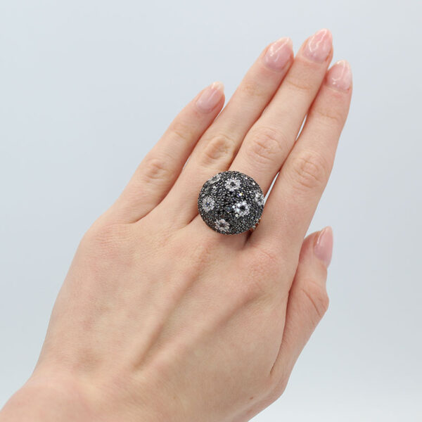 "Flowering Meadow" Black Diamond Ring - Image 4