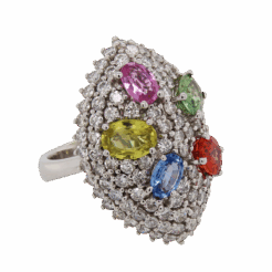 "Confetti" Multicolored Sapphire Ring