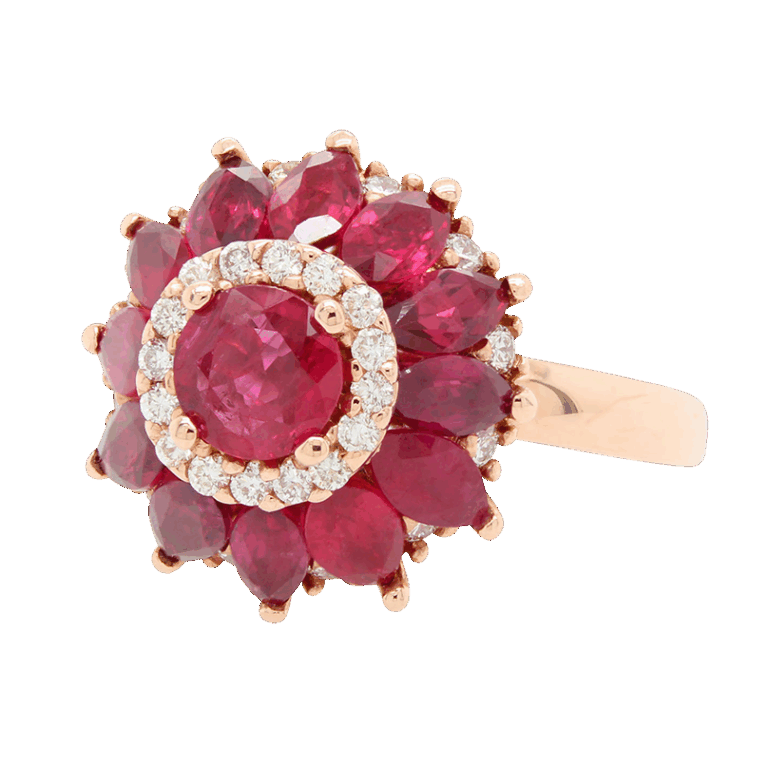 "Scarlet Rose" Ruby Ring