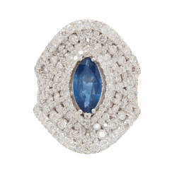 "Midnight Stars" Sapphire and Diamond Ring