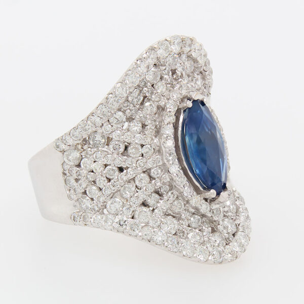 "Midnight Stars" Sapphire and Diamond Ring - Image 2