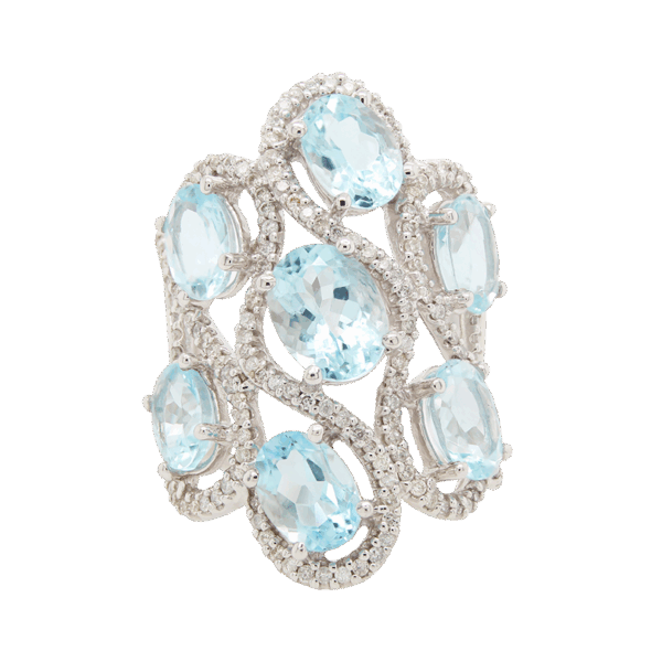 "Frost" Aquamarine Ring