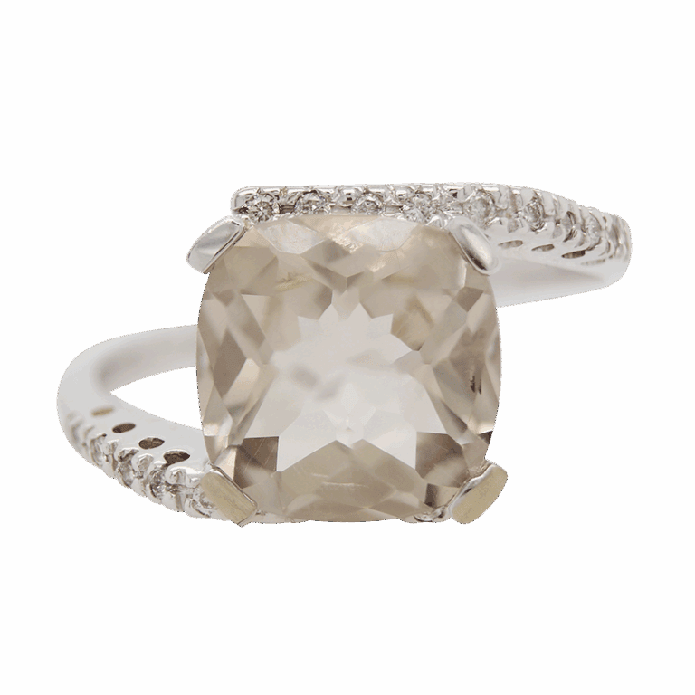 "Ashen" Smoky Topaz Ring