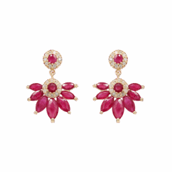 "Scarlet Rose" Ruby Earrings