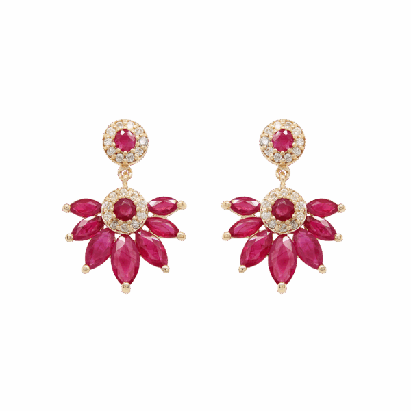"Scarlet Rose" Ruby Earrings