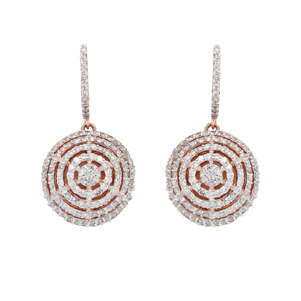"Rosy Glow" Diamond Earrings