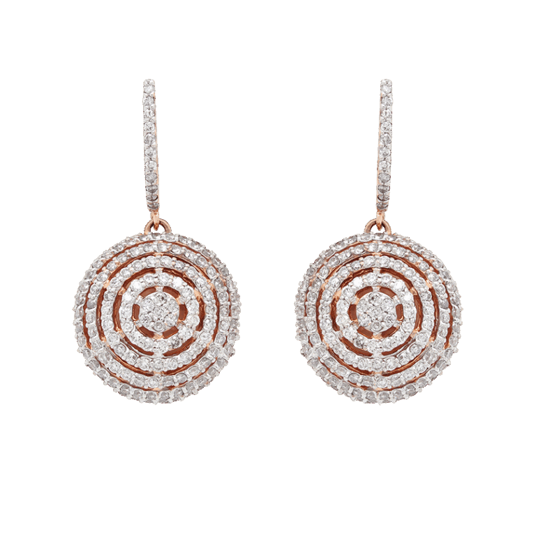 "Rosy Glow" Diamond Earrings
