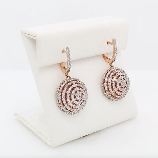 "Rosy Glow" Diamond Earrings - Image 2