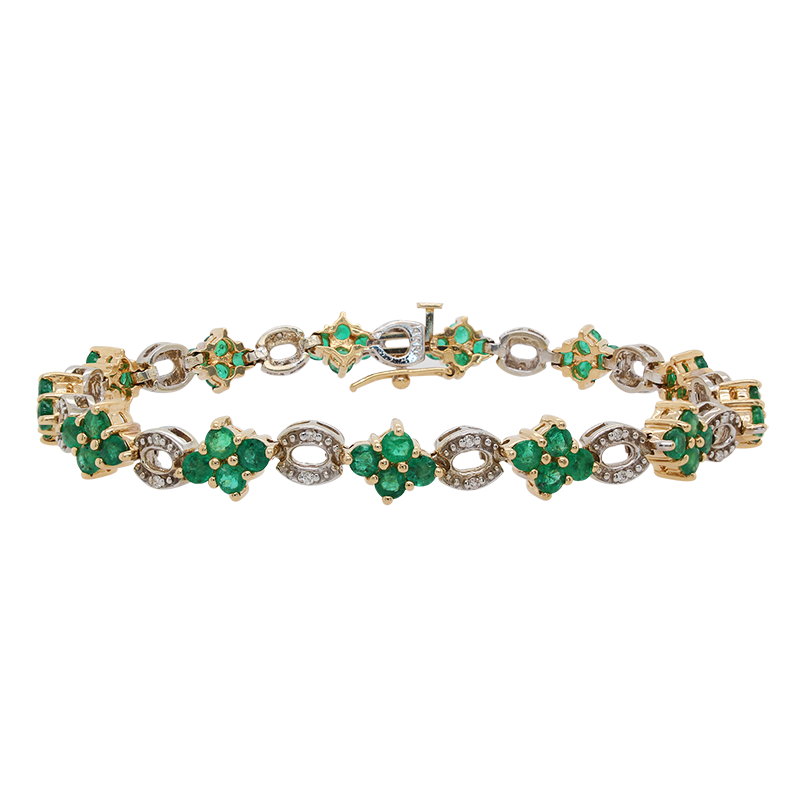 14k Gold 0.25 Carat Diamond clover bracelet with Emerald, Ruby and Sapphire  For Sale at 1stDibs  4 leaf clover bracelet louis vuitton, four leaf clover  bracelet louis vuitton, louis vuitton bracelet 4 leaf clover
