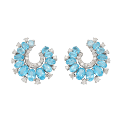 "Oceanic" Blue Topaz Earrings