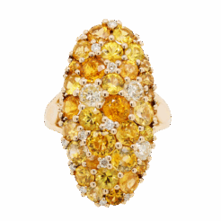 "Sunrise" Yellow Sapphire Ring