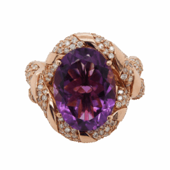 "Rose Gold" Amethyst Ring