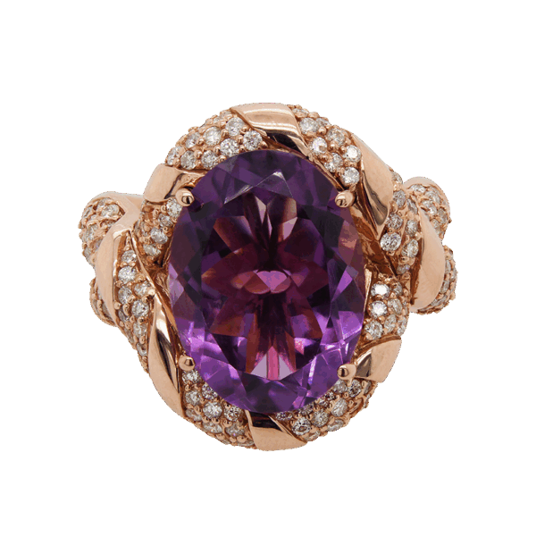 "Rose Gold" Amethyst Ring