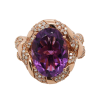 "Rose Gold" Amethyst Ring