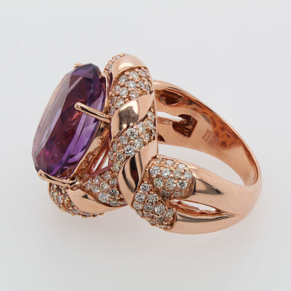 "Rose Gold" Amethyst Ring - Image 4