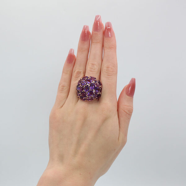 ''Plum Bouquet" Amethyst Ring - Image 4