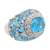 (75% OFF!)"Sparkling Swiss" Blue Topaz Ring