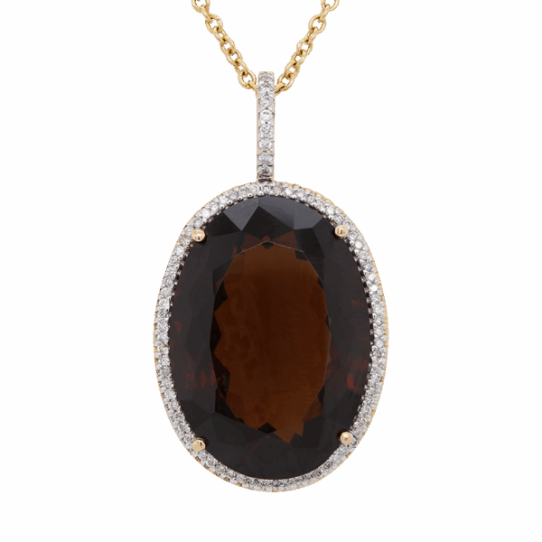 "Smoldering" Smoky Topaz Pendant