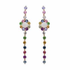 "Rainbow Waterfall" Multistone Earrings
