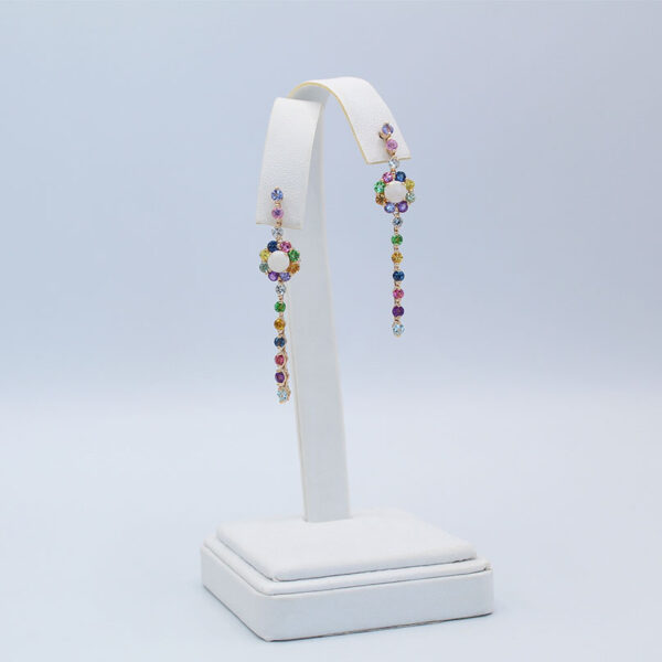 "Rainbow Waterfall" Multistone Earrings - Image 3