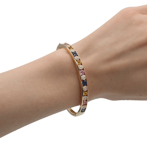 "Multicolor" Sapphire Bangle