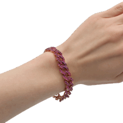 "Mod" Pink Sapphire Bracelet