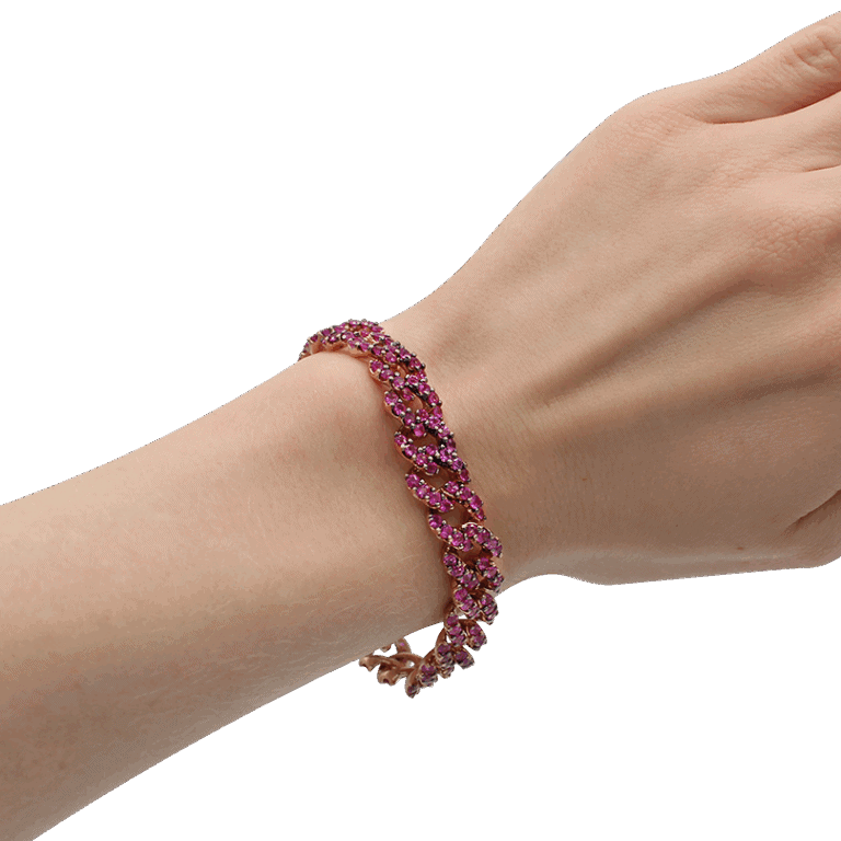 "Mod" Pink Sapphire Bracelet