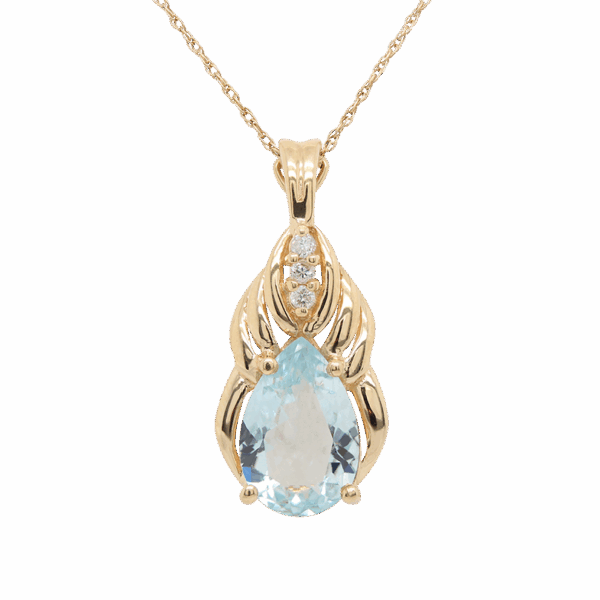"Polar Frost" Aquamarine Pendant