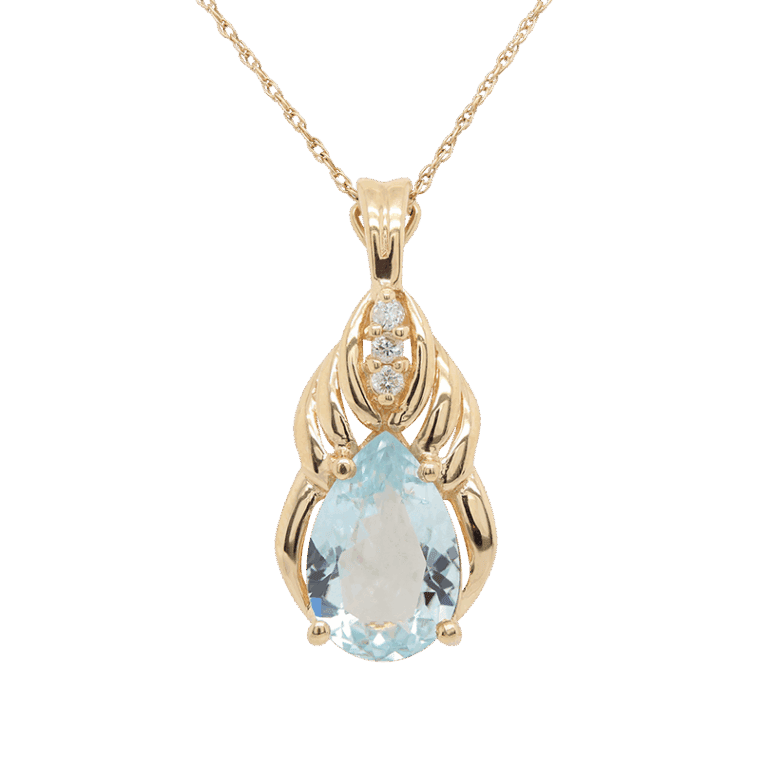 "Polar Frost" Aquamarine Pendant