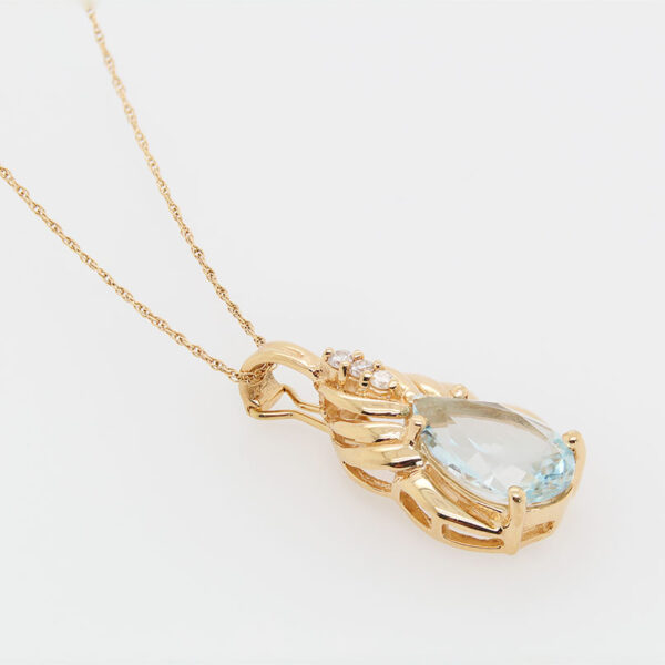 "Polar Frost" Aquamarine Pendant - Image 2