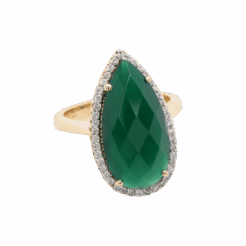 "Fern" Green Agate Ring