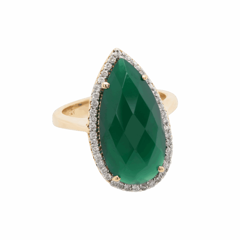 "Fern" Green Agate Ring