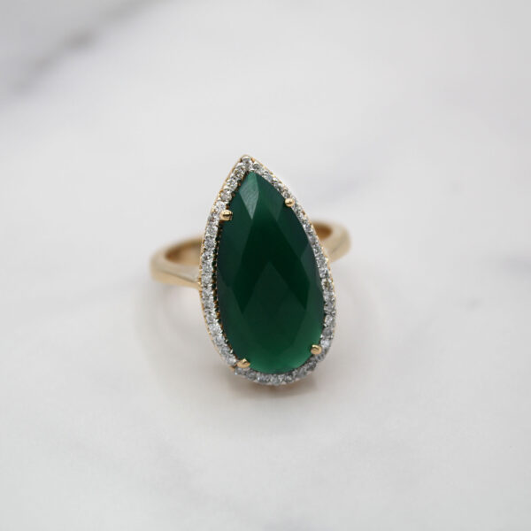 "Fern" Green Agate Ring - Image 2