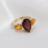 "Kansas City Spirit" Garnet and Citrine Ring - Image 2