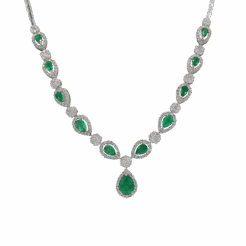 "Anjou Pears" Emerald Necklace
