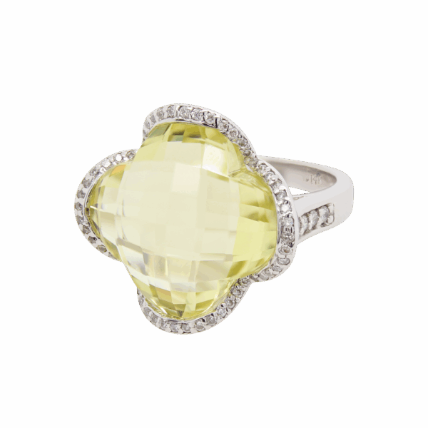 "Blossom" Lemon Quartz Ring