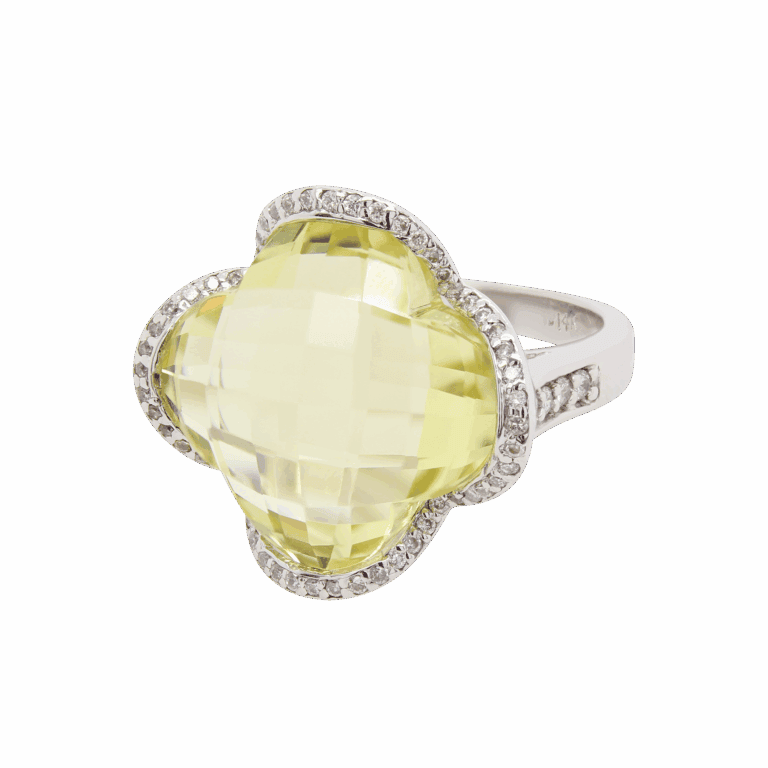 "Blossom" Lemon Quartz Ring