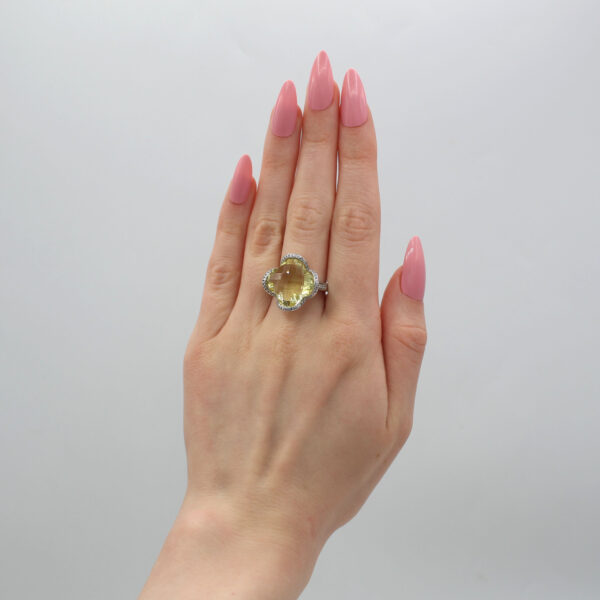 "Blossom" Lemon Quartz Ring - Image 3