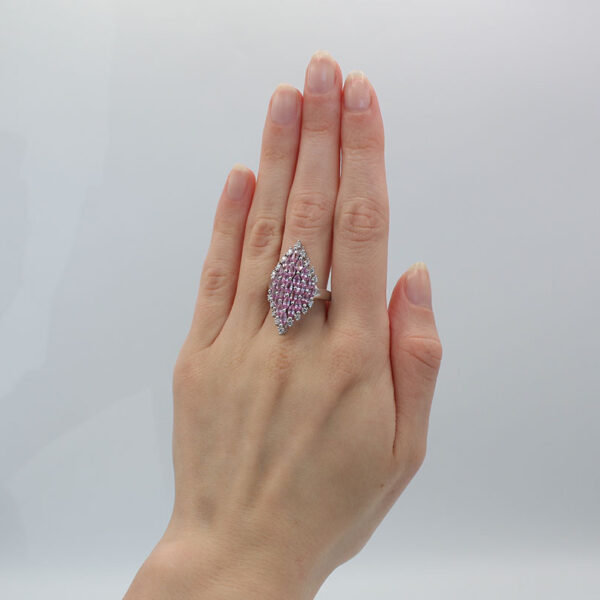 "Strawberry Dream" Pink Sapphire Ring - Image 3