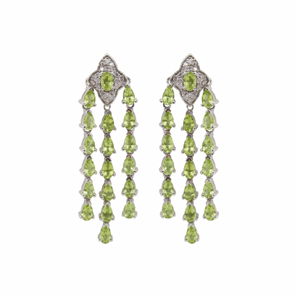"Cascading" Peridot Earrings