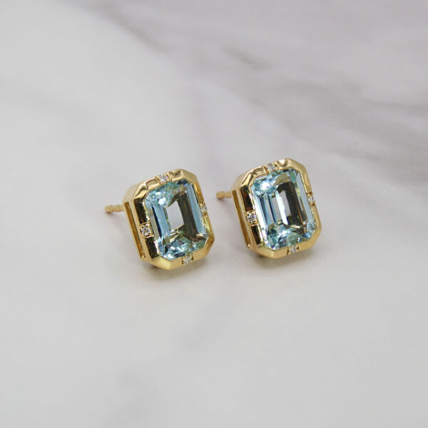 EFFY Aquamarine Stud Earrings - Image 2