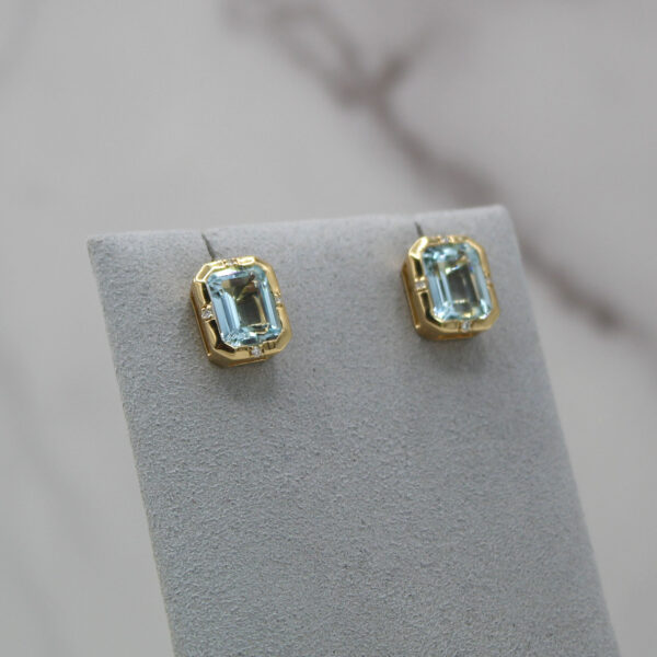 EFFY Aquamarine Stud Earrings - Image 3