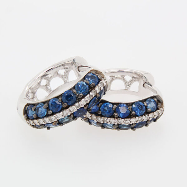EFFY Sapphire Huggie Earrings - Image 2