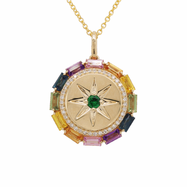EFFY Rainbow Sapphire Compass Pendant