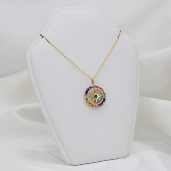 EFFY Rainbow Sapphire Compass Pendant - Image 2