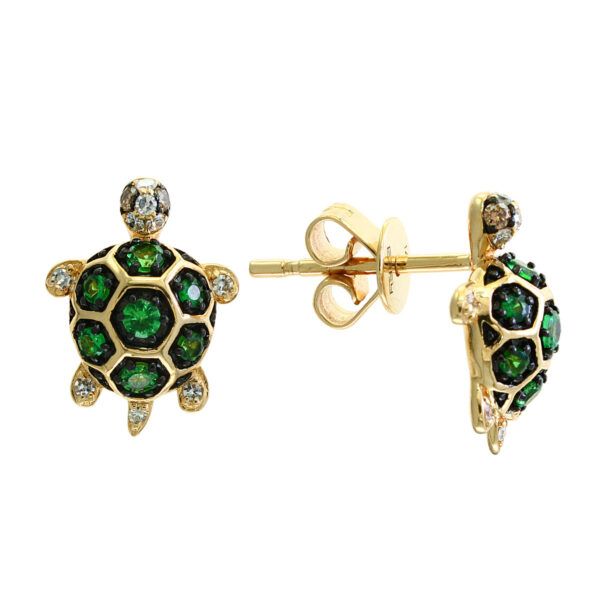 EFFY Tsavorite Turtle Earrings - Image 2