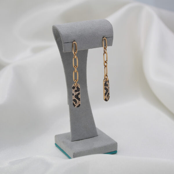 EFFY Leopard Print Diamond Earrings - Image 3
